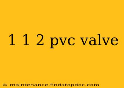 1 1 2 pvc valve