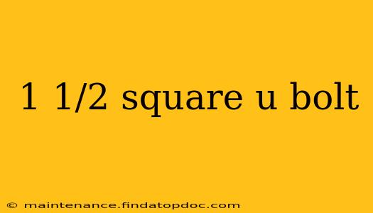 1 1/2 square u bolt