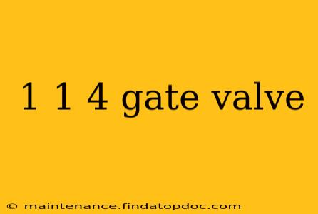 1 1 4 gate valve