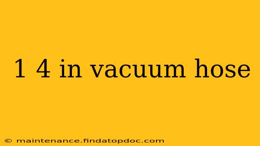 1 4 in vacuum hose