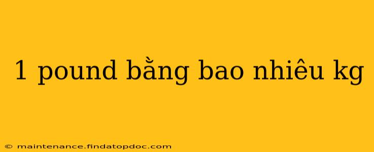1 pound bằng bao nhiêu kg