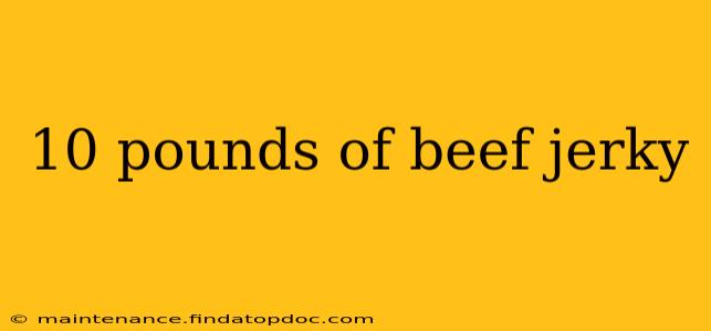 10 pounds of beef jerky