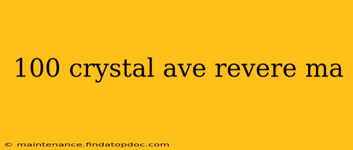 100 crystal ave revere ma