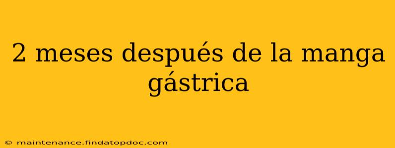 2 meses después de la manga gástrica