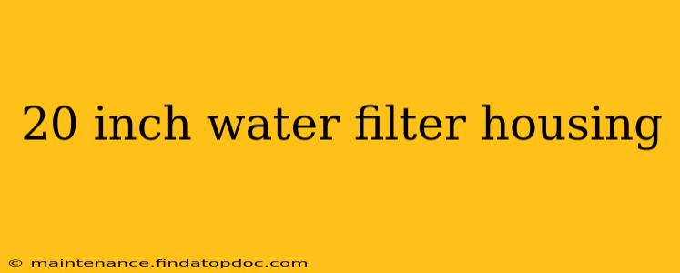 20 inch water filter housing