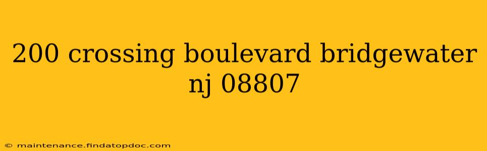 200 crossing boulevard bridgewater nj 08807