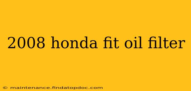 2008 honda fit oil filter