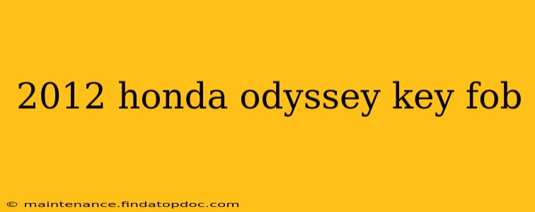 2012 honda odyssey key fob