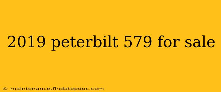 2019 peterbilt 579 for sale