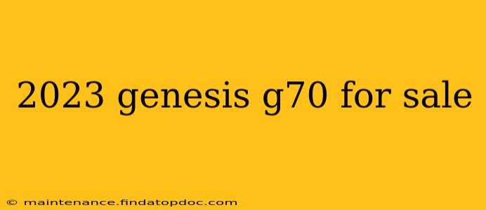 2023 genesis g70 for sale