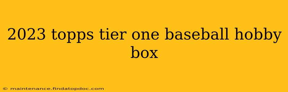 2023 topps tier one baseball hobby box