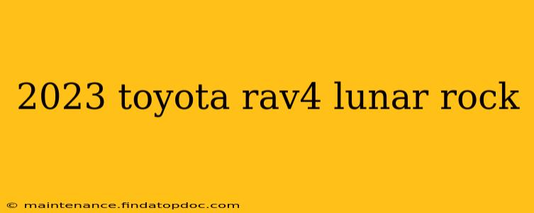 2023 toyota rav4 lunar rock