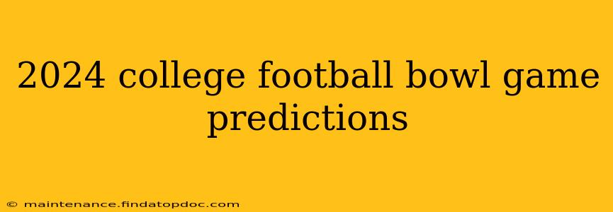 2024 college football bowl game predictions
