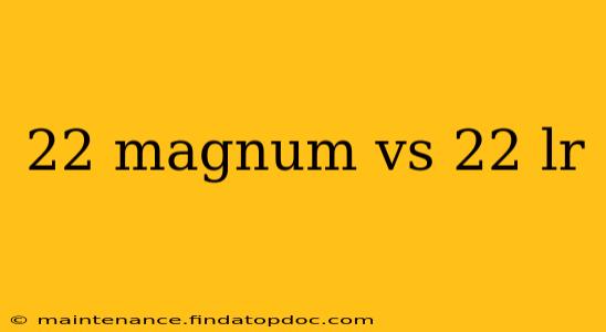 22 magnum vs 22 lr