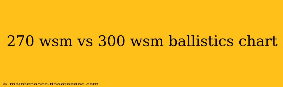 270 wsm vs 300 wsm ballistics chart