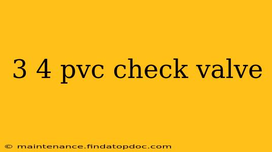 3 4 pvc check valve