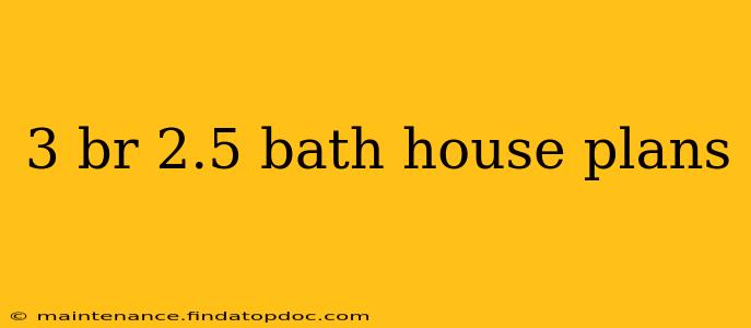 3 br 2.5 bath house plans