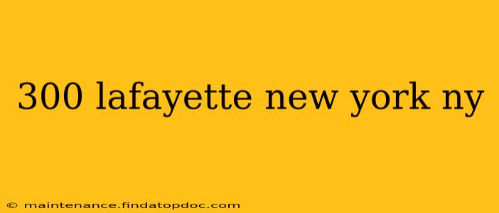 300 lafayette new york ny