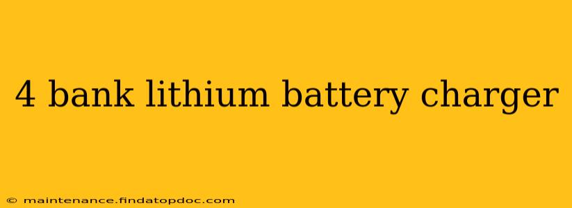 4 bank lithium battery charger