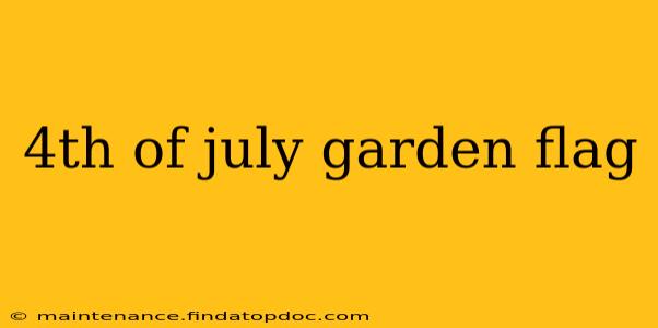 4th of july garden flag