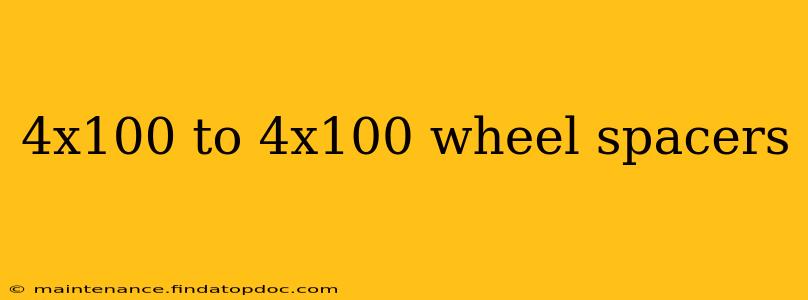 4x100 to 4x100 wheel spacers