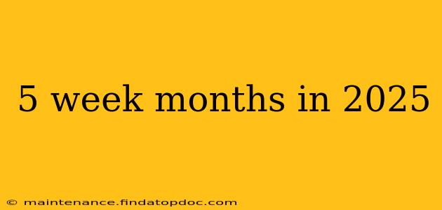 5 week months in 2025