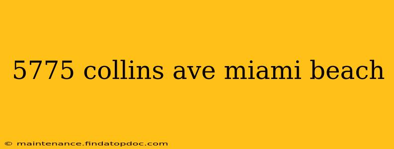 5775 collins ave miami beach
