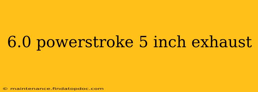 6.0 powerstroke 5 inch exhaust
