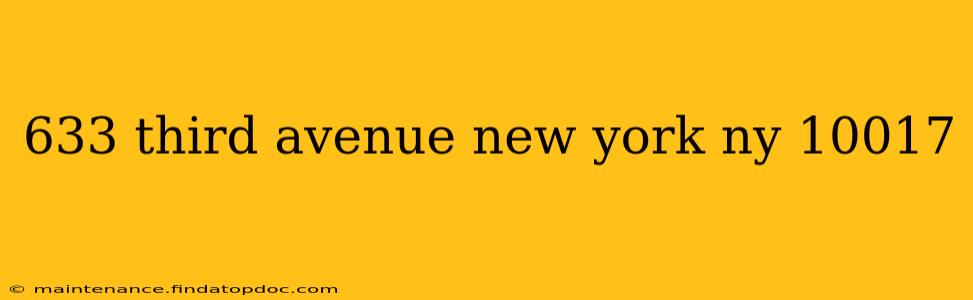 633 third avenue new york ny 10017