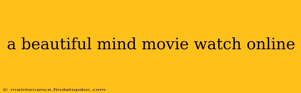 a beautiful mind movie watch online