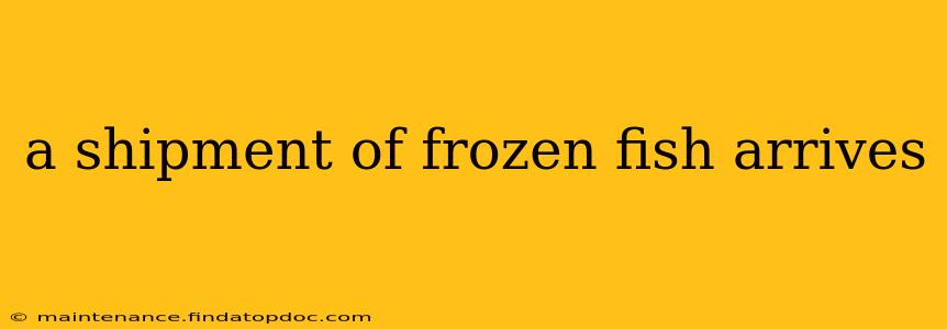 a shipment of frozen fish arrives