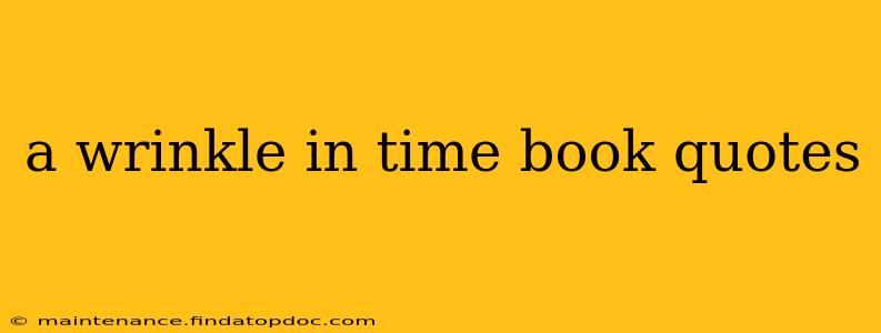 a wrinkle in time book quotes