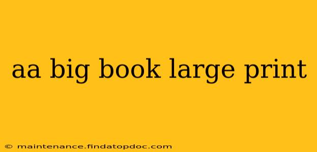 aa big book large print