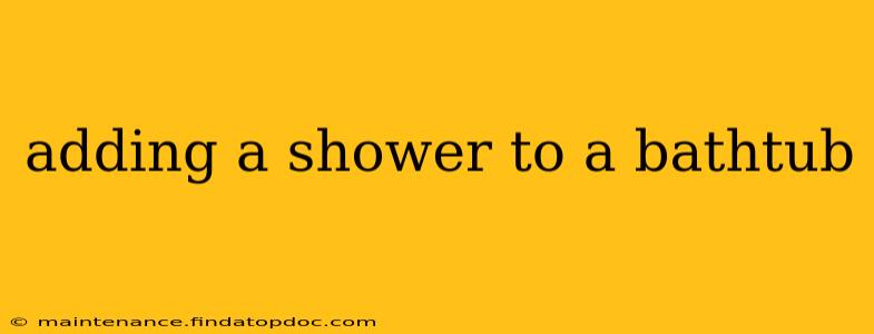adding a shower to a bathtub