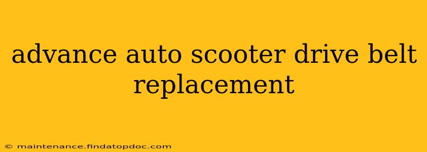 advance auto scooter drive belt replacement