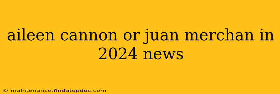 aileen cannon or juan merchan in 2024 news
