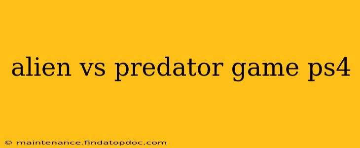 alien vs predator game ps4