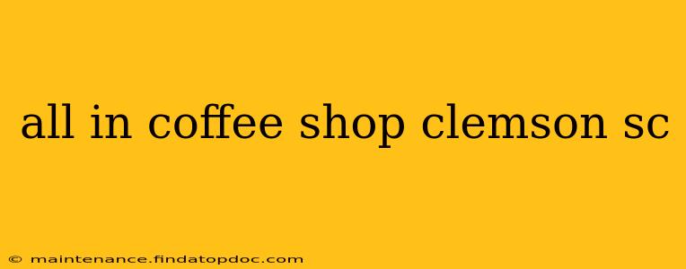 all in coffee shop clemson sc