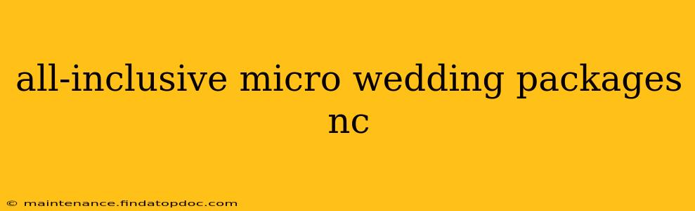 all-inclusive micro wedding packages nc