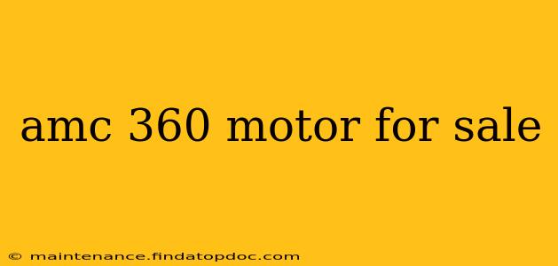 amc 360 motor for sale