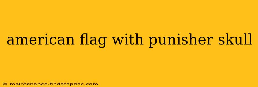 american flag with punisher skull