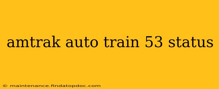amtrak auto train 53 status