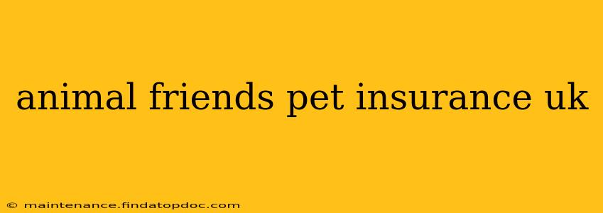 animal friends pet insurance uk