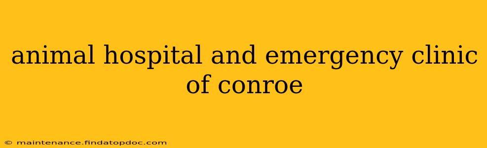 animal hospital and emergency clinic of conroe