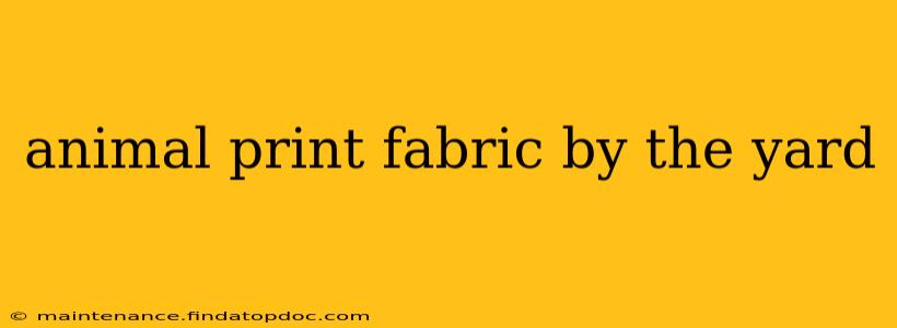 animal print fabric by the yard