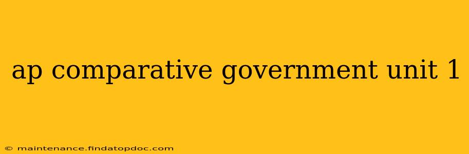 ap comparative government unit 1