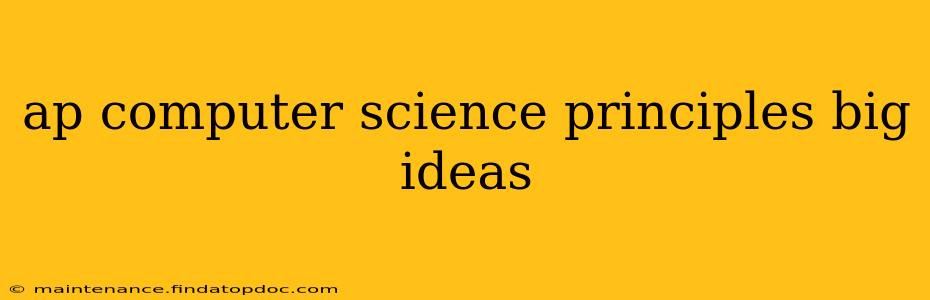 ap computer science principles big ideas