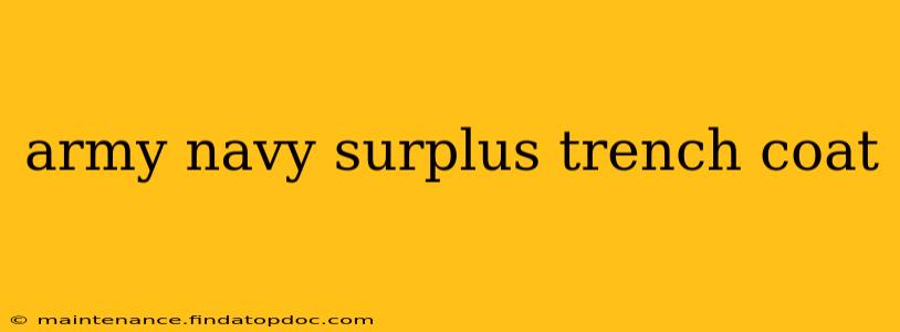 army navy surplus trench coat