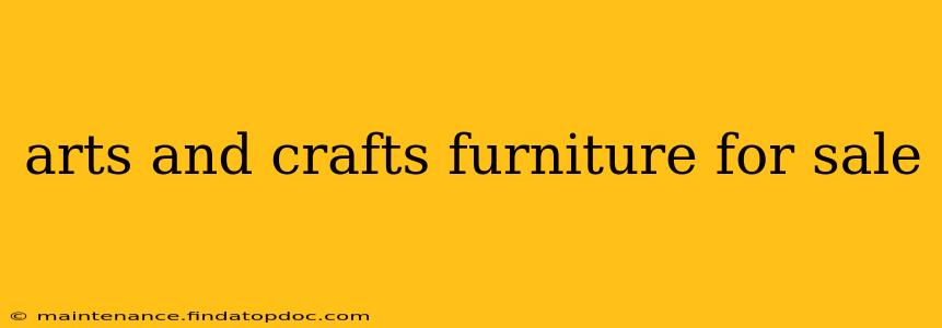 arts and crafts furniture for sale