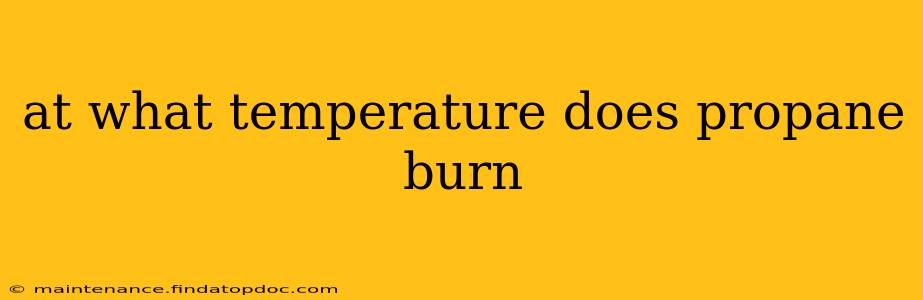 at what temperature does propane burn
